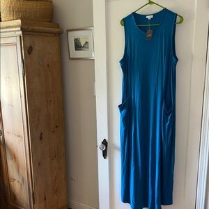 J. Jill Teal‎ Sleeveless Maxi Dress